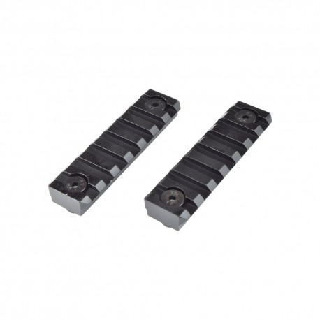 JS-TACTICAL SLITTA STANDARD 20MM 7 SLOTS PER M-LOK NERO - 2 PEZZI