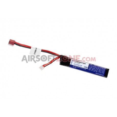 Pirate Arms - LiPo 7.4V 1100mAh 20C Stock Tube Type T-Plug